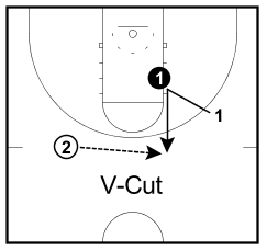 get open in basketball with v cut